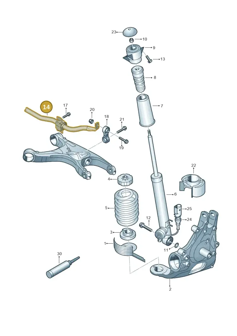 8R0511305Q — Audi Q5 qu. 2.0 TDI (2012-2017) diagram 620511000, position 14