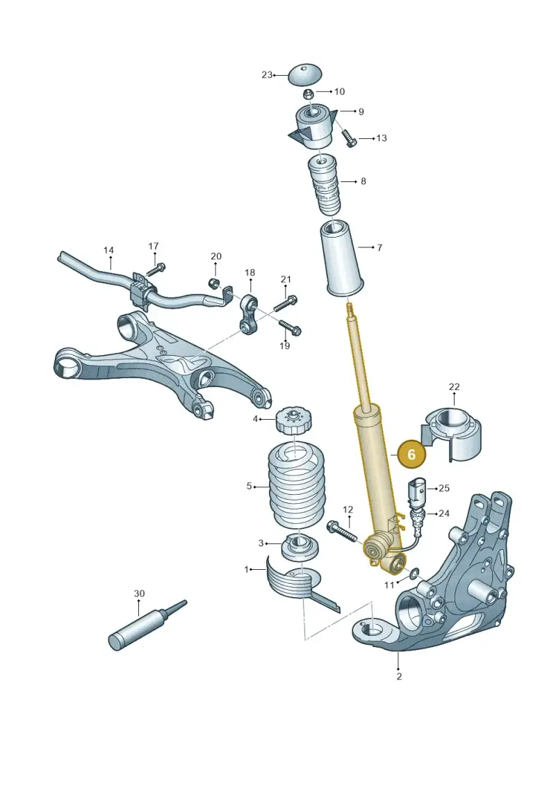 8R0513035S — Audi Q5 qu. 2.0 TDI (2012-2017) diagram 620511000, position 6