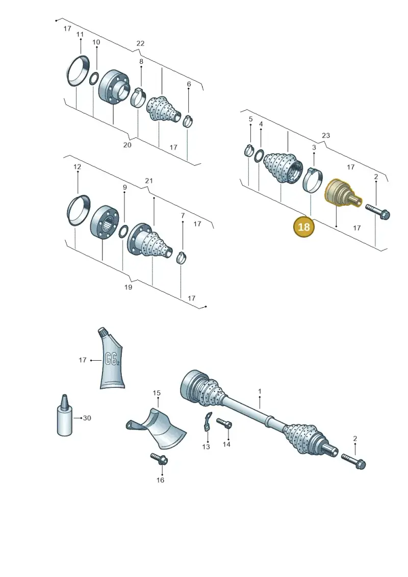 8R0598099 — Audi A6 L 2.0 (2011-2013) diagram 249501100, position 18