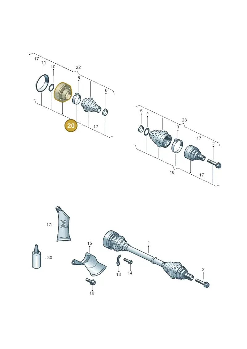 8R0598103 — Audi A7 Sportback (2014-2018) diagram 758501020, position 20