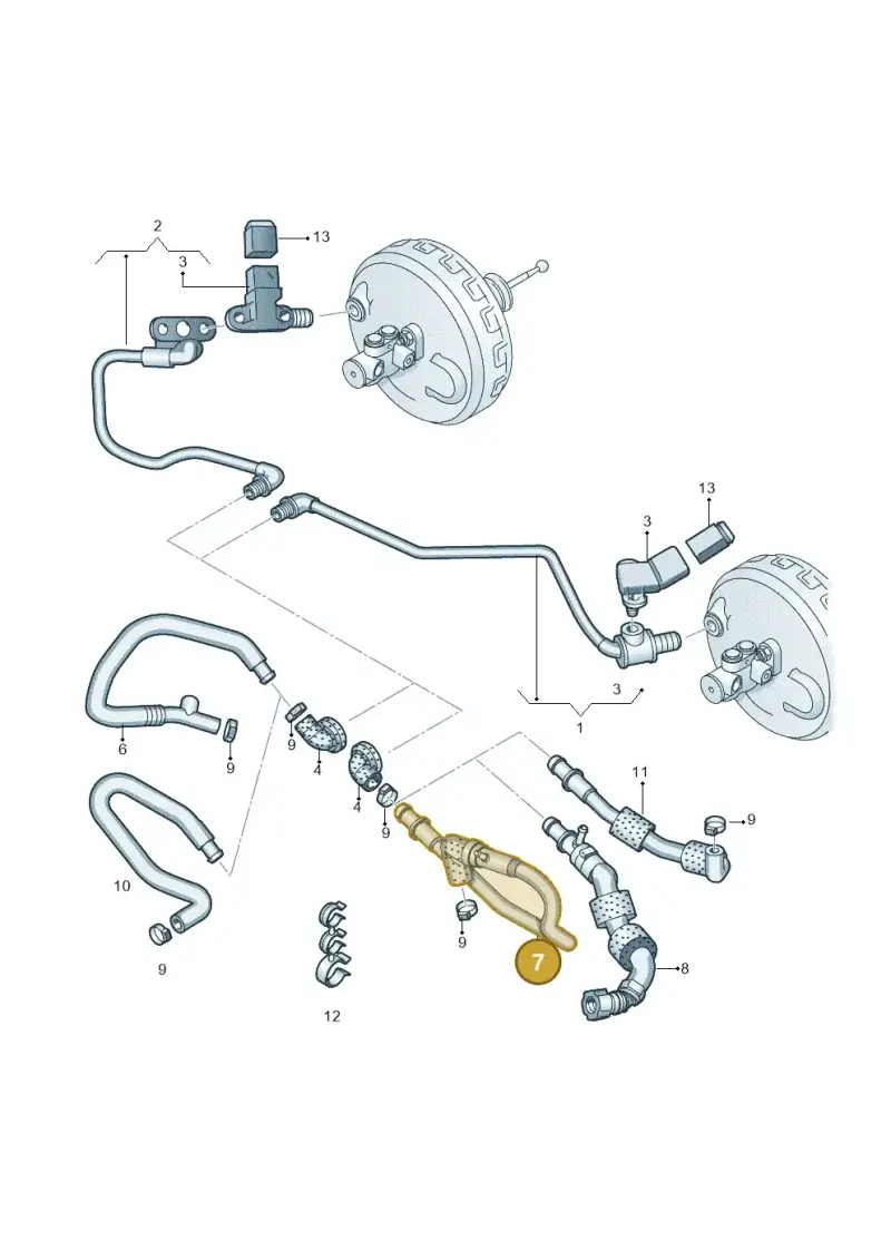 8R0611931AD — Audi Q5 qu. 2.0 TDI (2008-2012) diagram 620611750, position 7