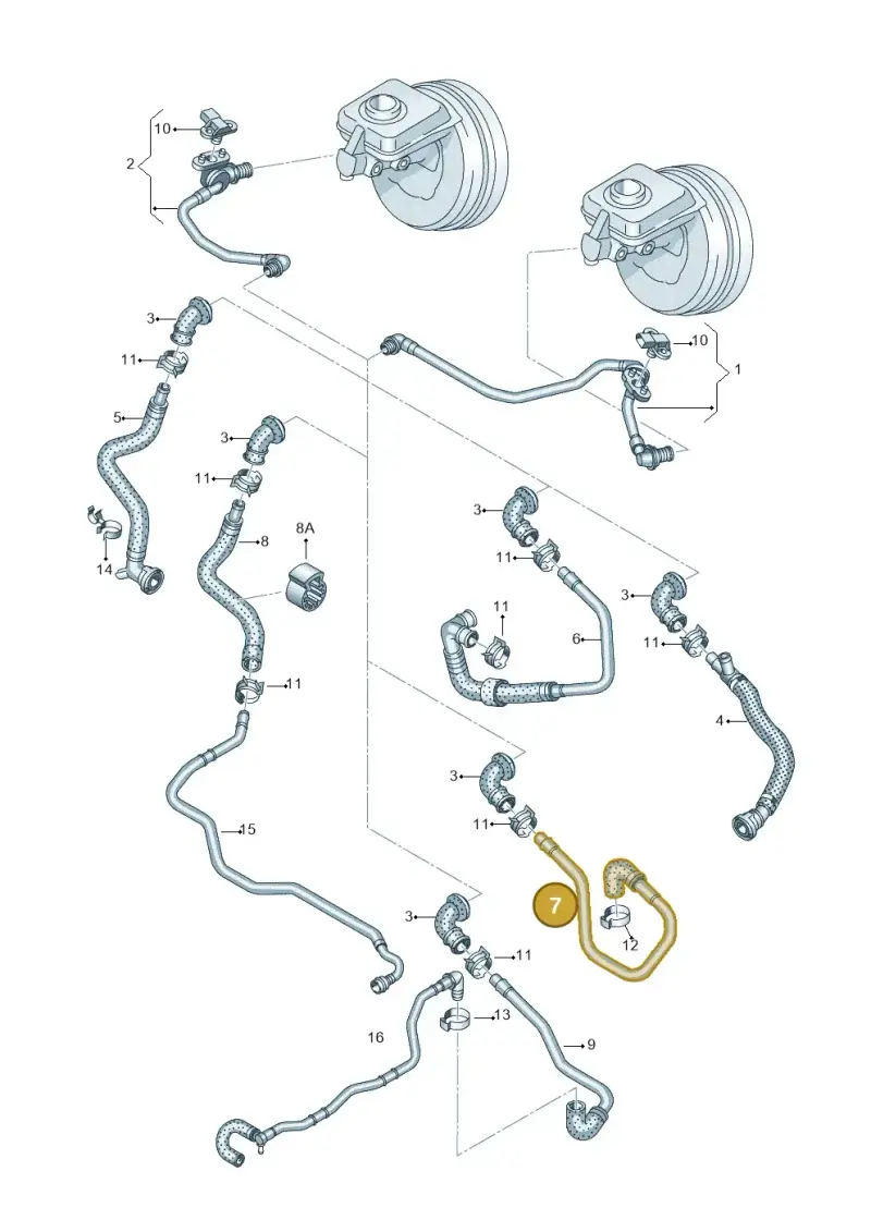 8R0611931AD — Audi Q5 qu. 2.0 TDI (2012-2017) diagram 751611750, position 7