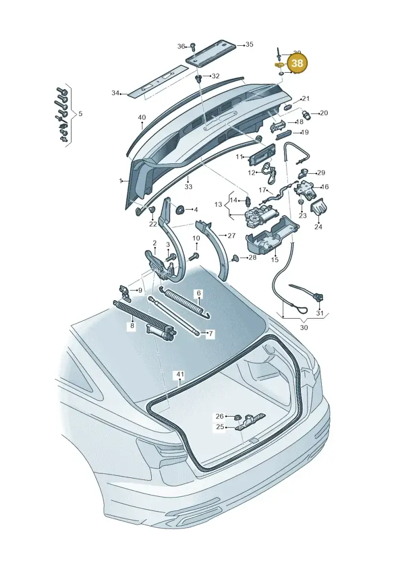8R0827199 — Audi A6 2.0 (2018-) diagram 430827000, position 38