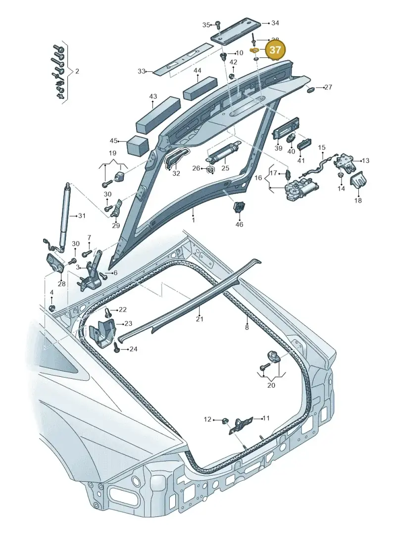 8R0827199 — Audi RS7 Sportback (2019-) diagram 435827000, position 37