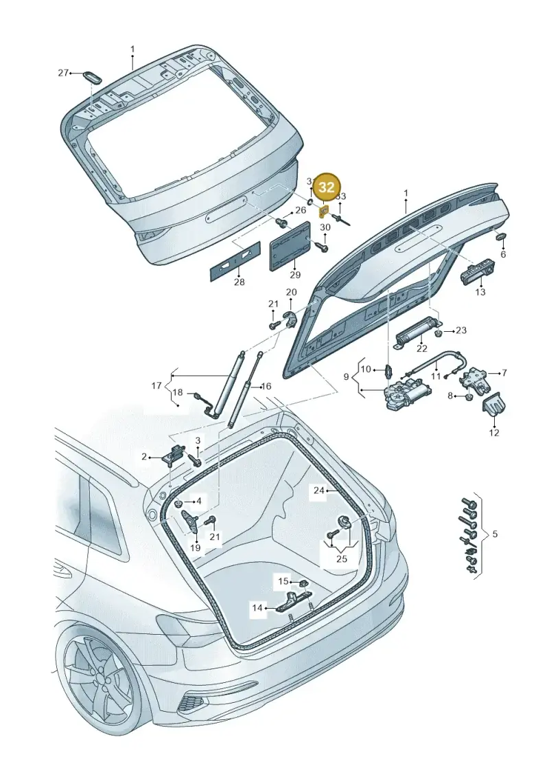 8R0827199 — Audi A3 Sportback (2019-2021) diagram 596827000, position 32