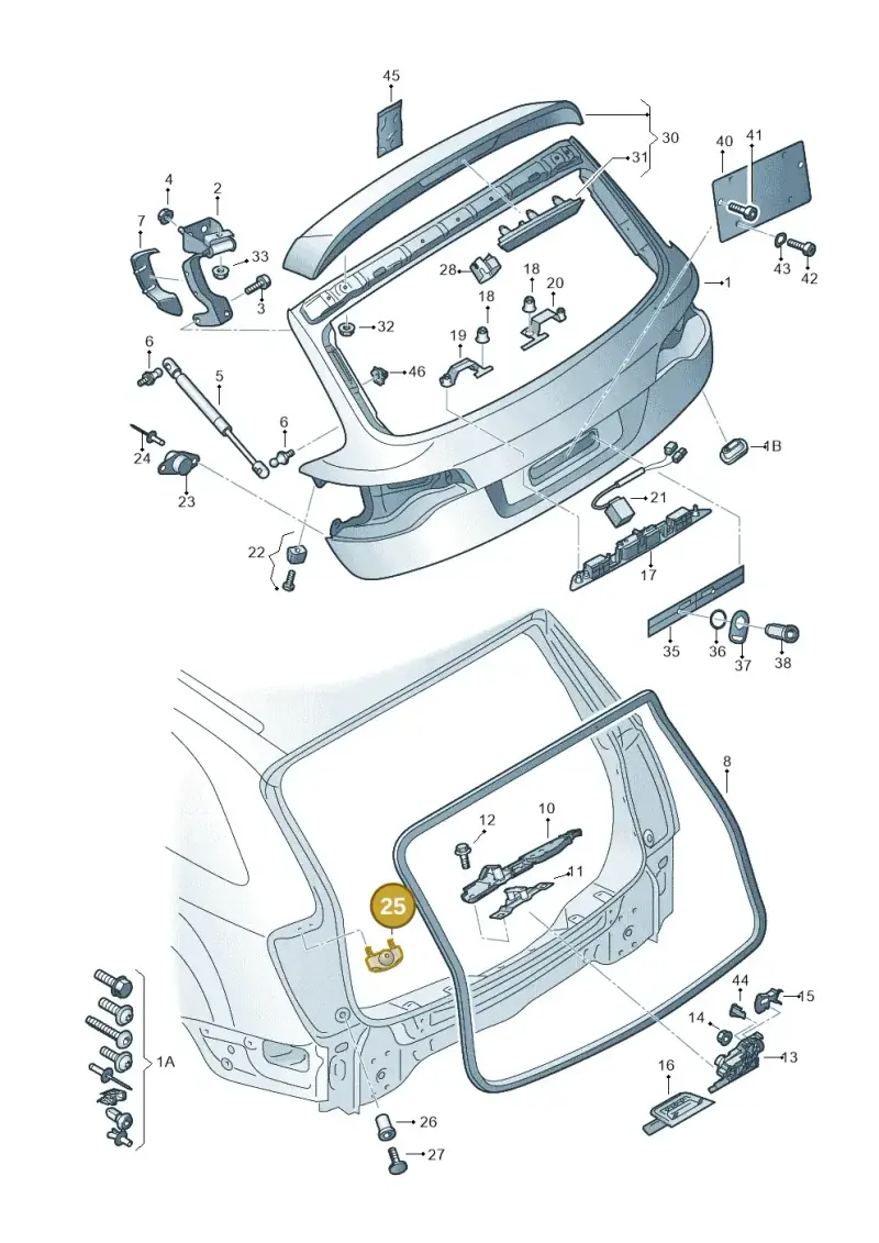 8R0827239B — Audi Q7 qu. 3.0 TDI (2009-2015) diagram 493827000, position 25