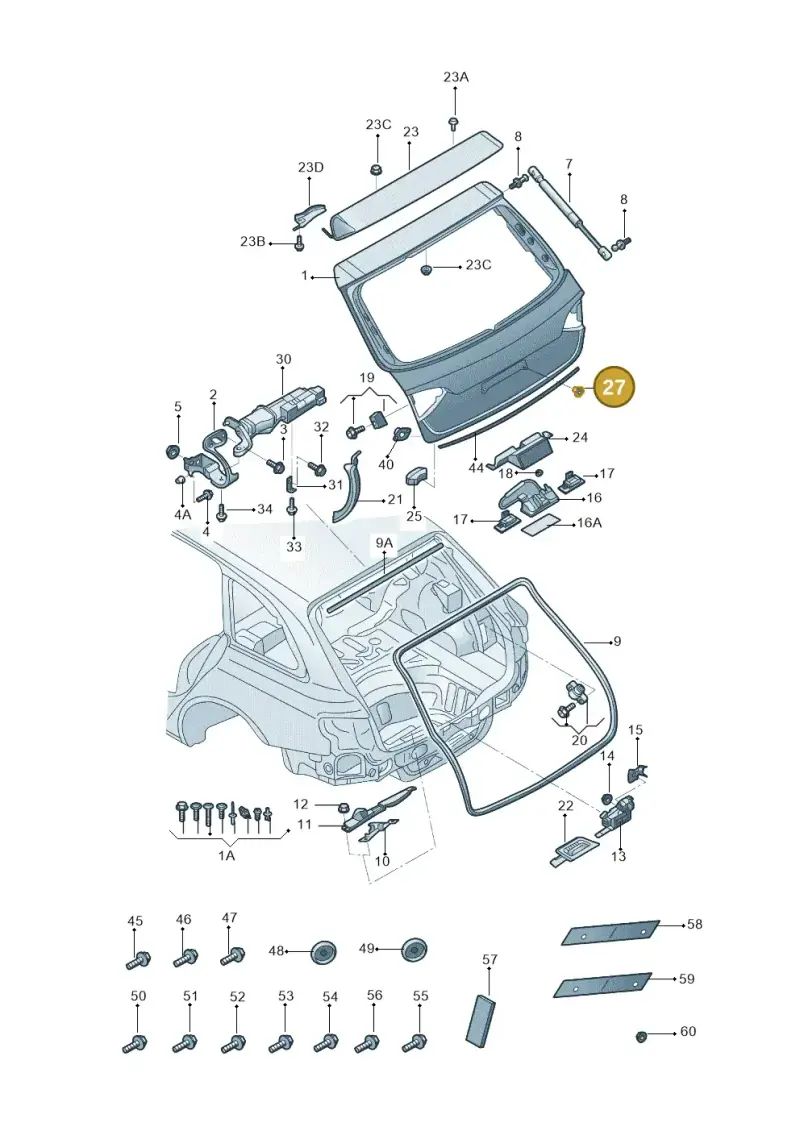 8R0827310 — Audi Q5 (2009-2018) diagram 687827000, position 27