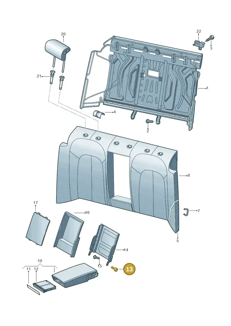 8R0861333D — Audi A6 (2014-2018) diagram 798885600, position 13