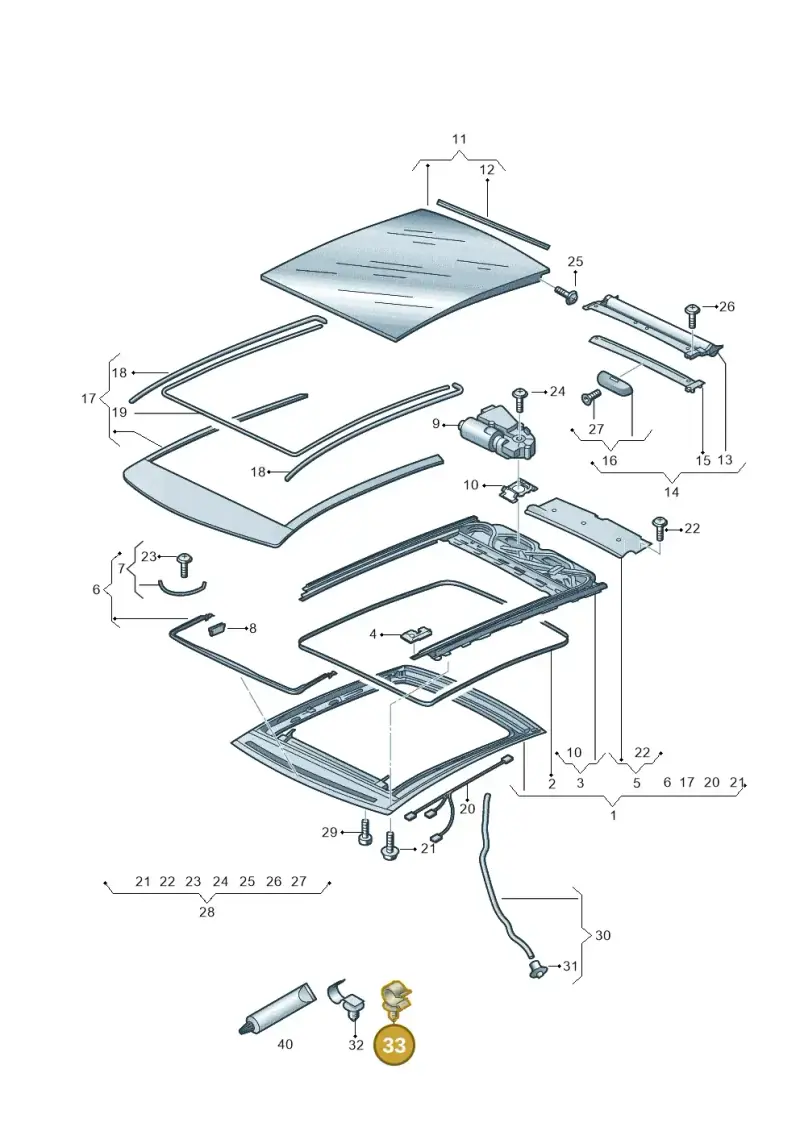 8R0877244 — Audi A1 Sportback (2014-2018) diagram 708877000, position 33