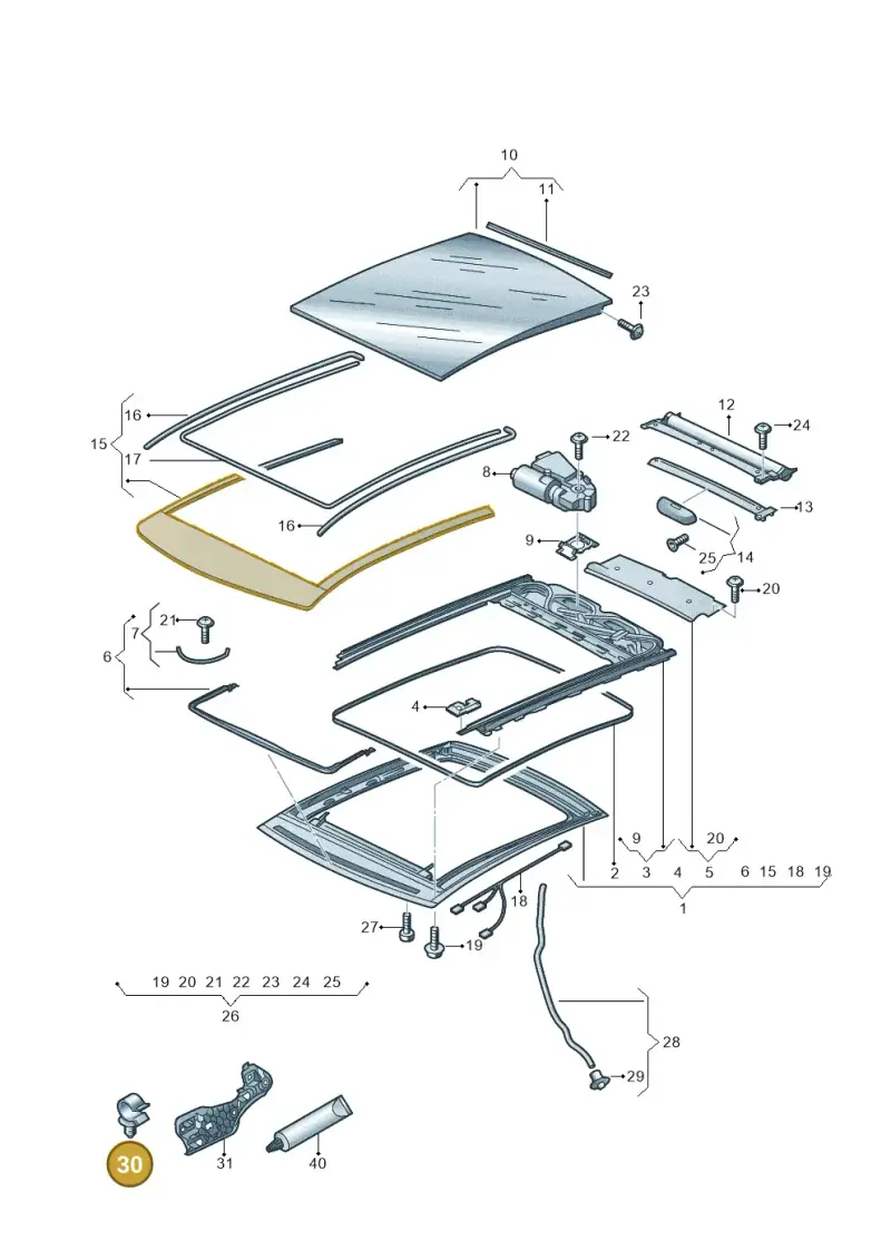 8R0877244 — Audi Q2 2.0 TDI (2016-2018) diagram 803877000, position 30