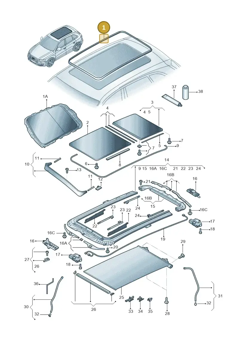 8R0877459A — Audi Q5 (2009-2018) diagram 687877000, position 1
