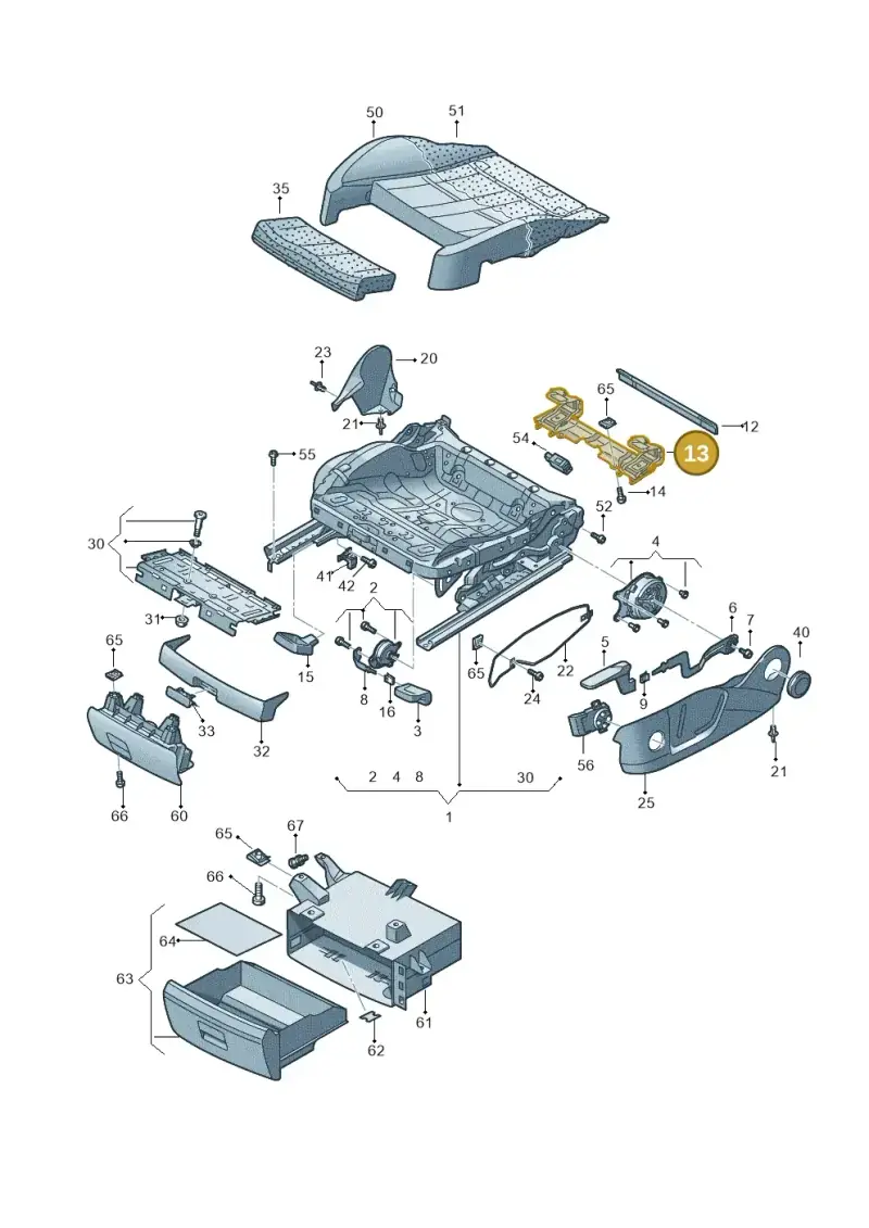 8R0881545 — Audi Q5 qu. 2.0 TDI (2012-2017) diagram 647881000, position 13