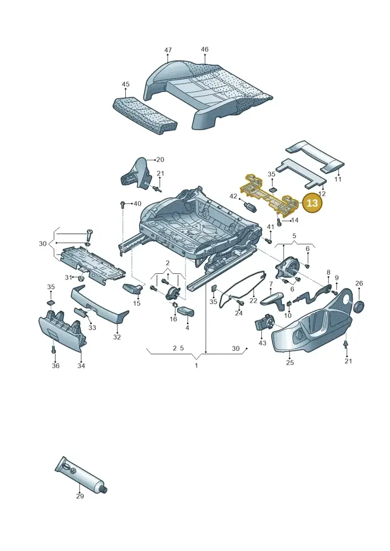 8R0881545 — Audi RS Q3 (2013-2018) diagram 764881000, position 13