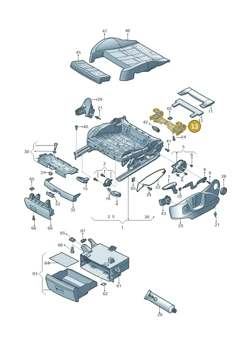 8R0881545 — Audi Q3 1.4 (2016-) diagram 728881000, position 13