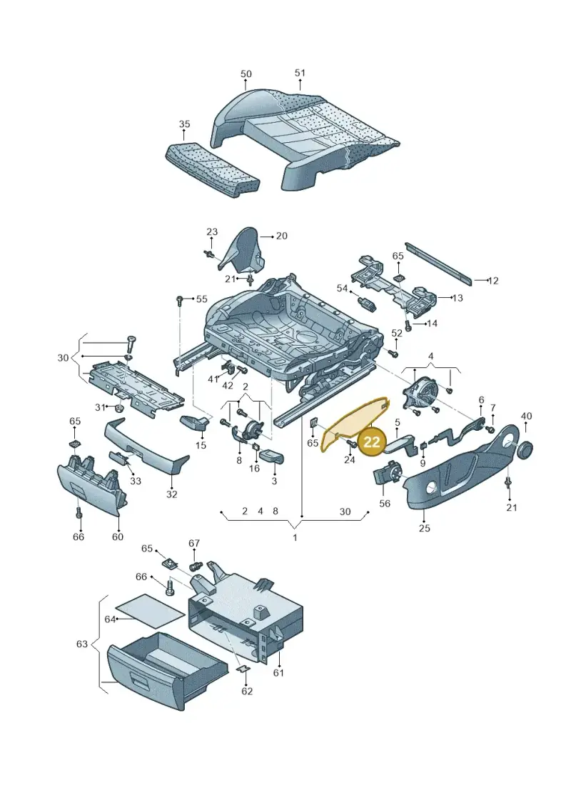 8R0881560 — Audi Q5 qu. 2.0 TDI (2012-2017) diagram 647881000, position 22