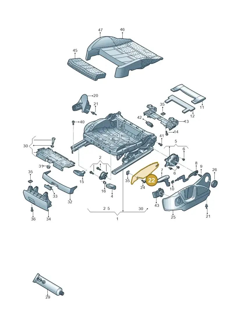 8R0881560 — Audi RSQ3 qu. 2.5 (2013-2018) diagram 764881000, position 22