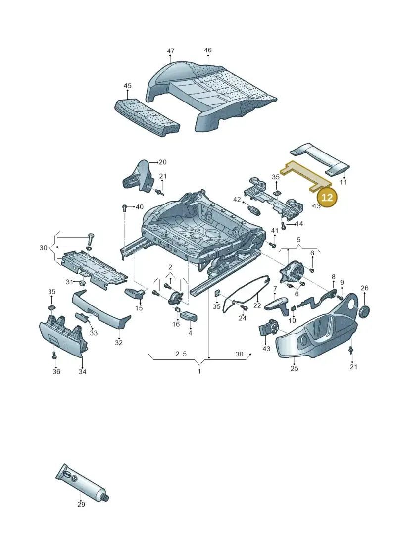8R0881735 — Audi RS Q3 (2013-2018) diagram 764881000, position 12