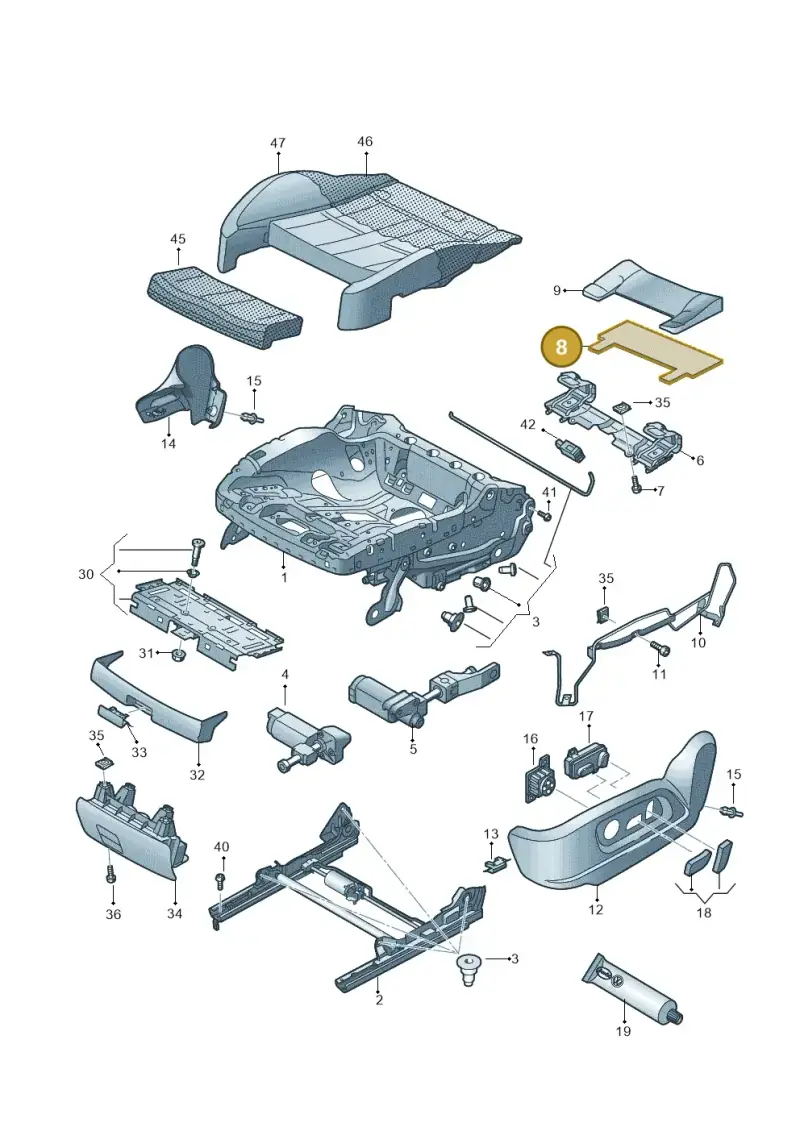 8R0881735 — Audi Q3 1.4 (2016-) diagram 764881100, position 8