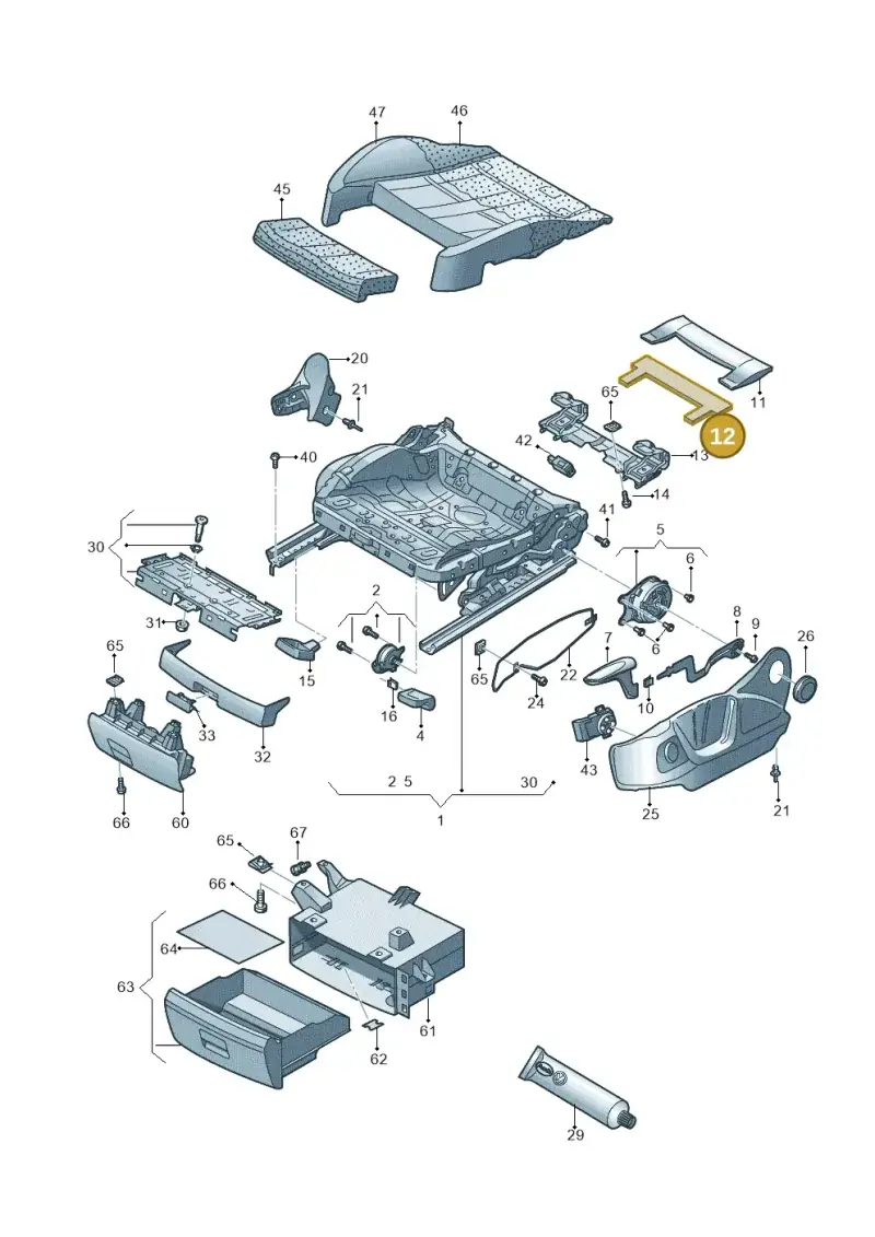 8R0881735 — Audi Q3 1.4 (2016-) diagram 728881000, position 12