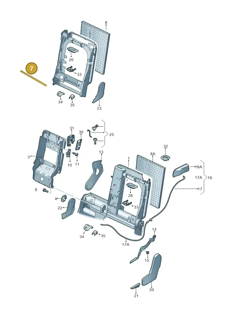 8R0885273 — Audi Q5 qu. 2.0 TDI (2012-2017) diagram 647885600, position 7