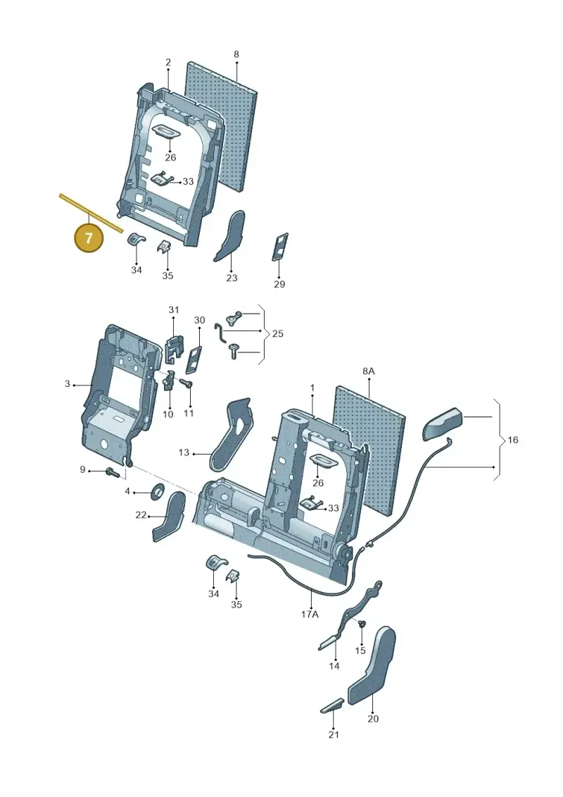 8R0885273 — Audi Q5 (2009-2018) diagram 687885060, position 7
