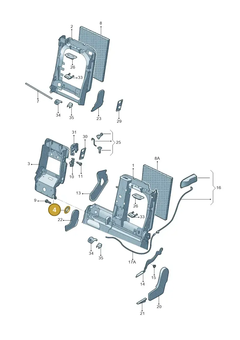 8R0885678 — Audi Q5 qu. 2.0 (2009-2018) diagram 687885060, position 4