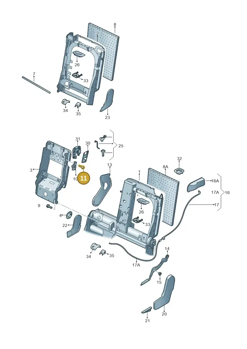 8R0898022A — Audi Q5 qu. 2.0 TDI (2012-2017) diagram 647885600, position 11