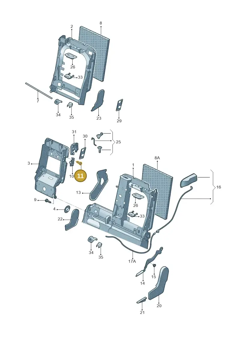 8R0898022A — Audi Q5 qu. 2.0 (2009-2018) diagram 687885060, position 11