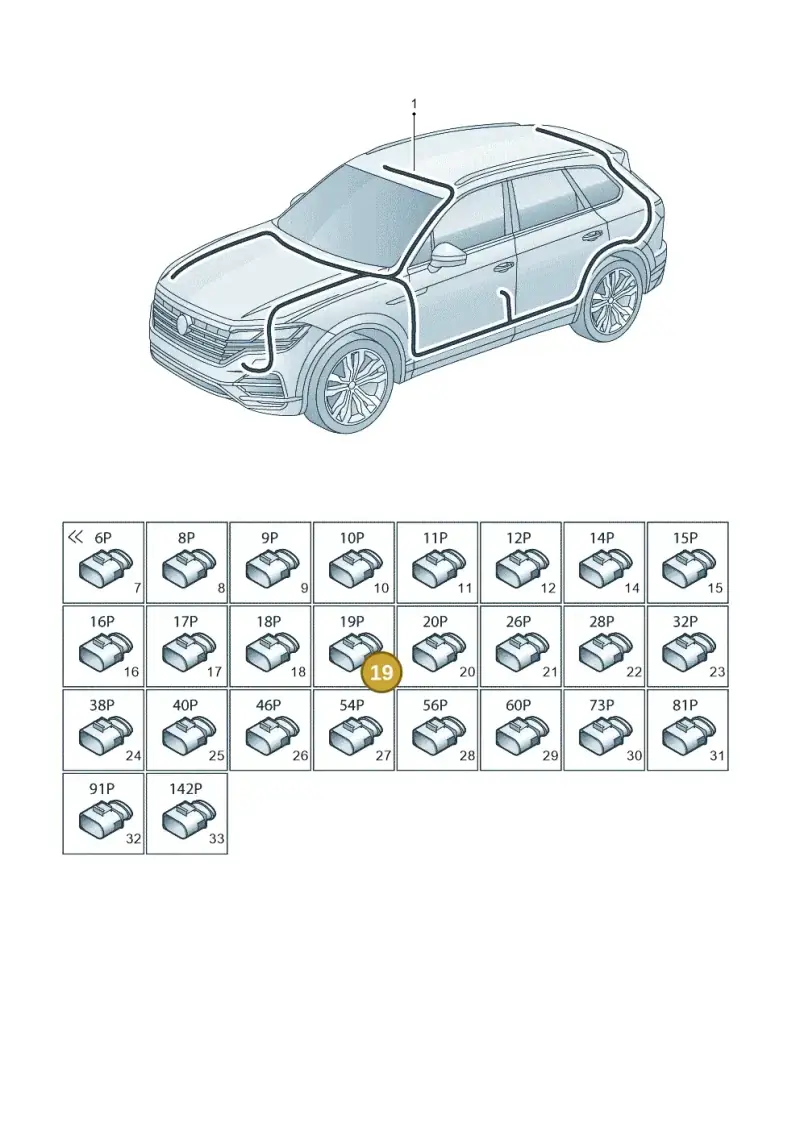 8R0972701 — Volkswagen Touareg (2017-2025) diagram 439971810, position 19