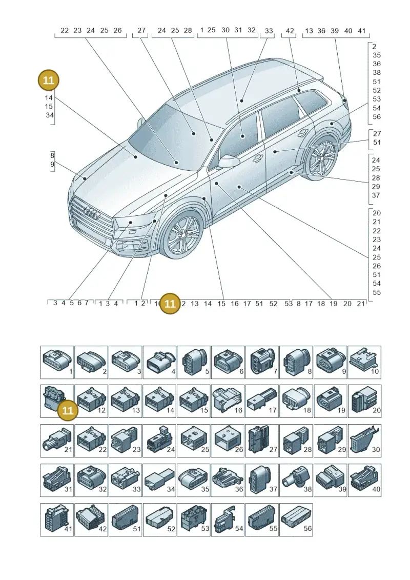 8R0972701 — Audi Q7 (2015-2025) diagram 859971790, position 11