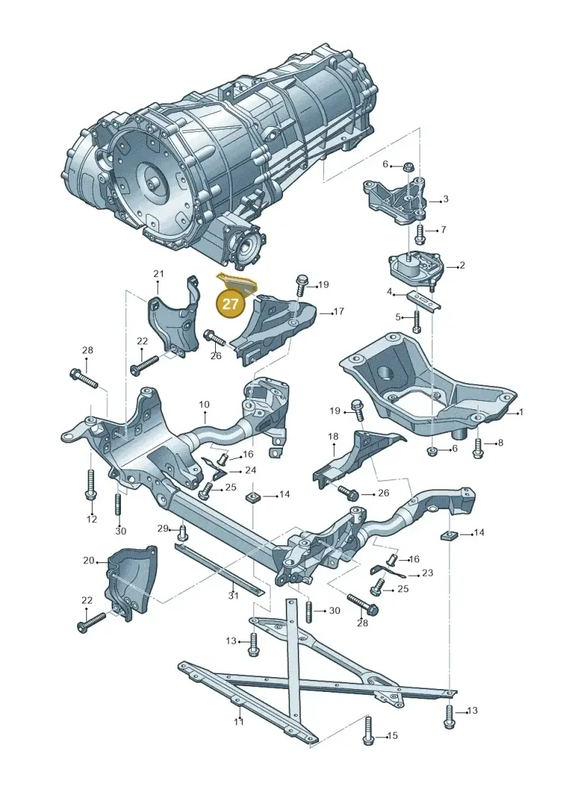 8R2399300A — Audi Q5 qu. 2.0 TDI (2012-2017) diagram 724399200, position 27