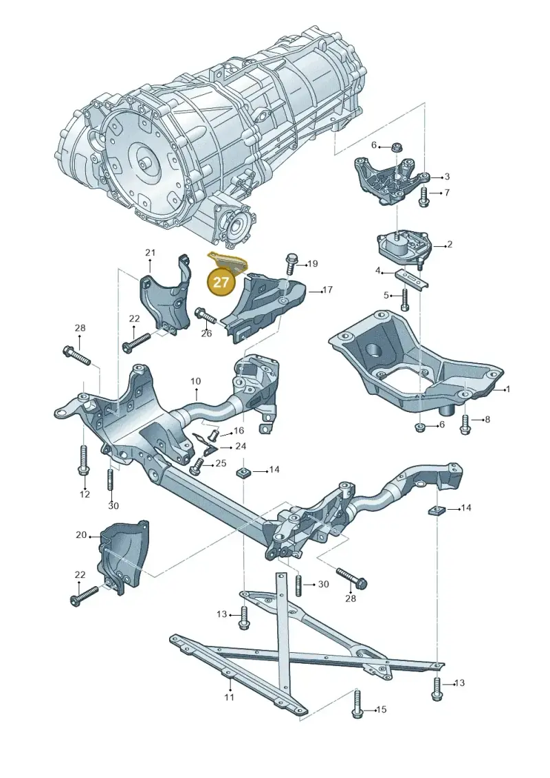 8R2399300A — Audi Q5 qu. 2.0 TDI (2012-2017) diagram 751399300, position 27