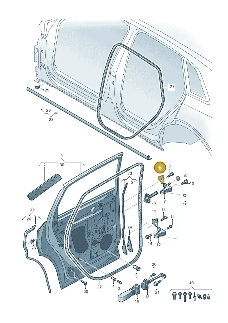 8S0833407B — Audi Q8 e-tron (2018-2020) diagram 586833010, position 6