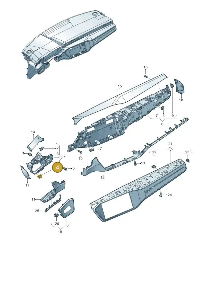 8S0853107 — Audi RS6 Avant (2019-) diagram 435857170, position 4