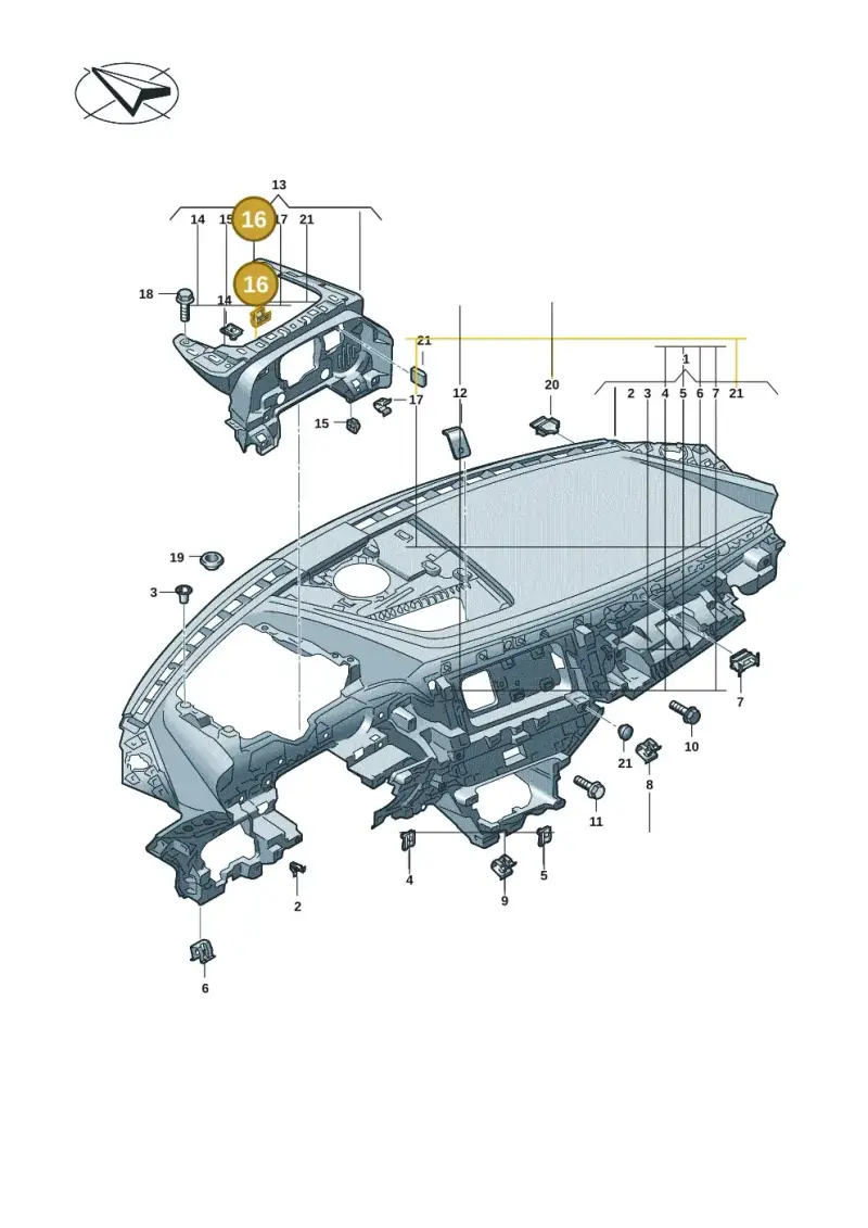 8S0853107 — Audi RS e-tron GT (2020-2020) diagram 4j1857100, position 16