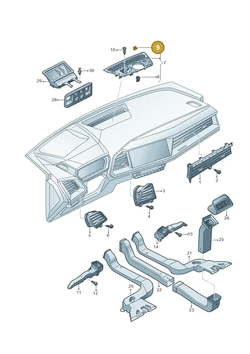 8S0853107 — Audi Q4 Sportback (2021-2022) diagram 89a857110, position 9