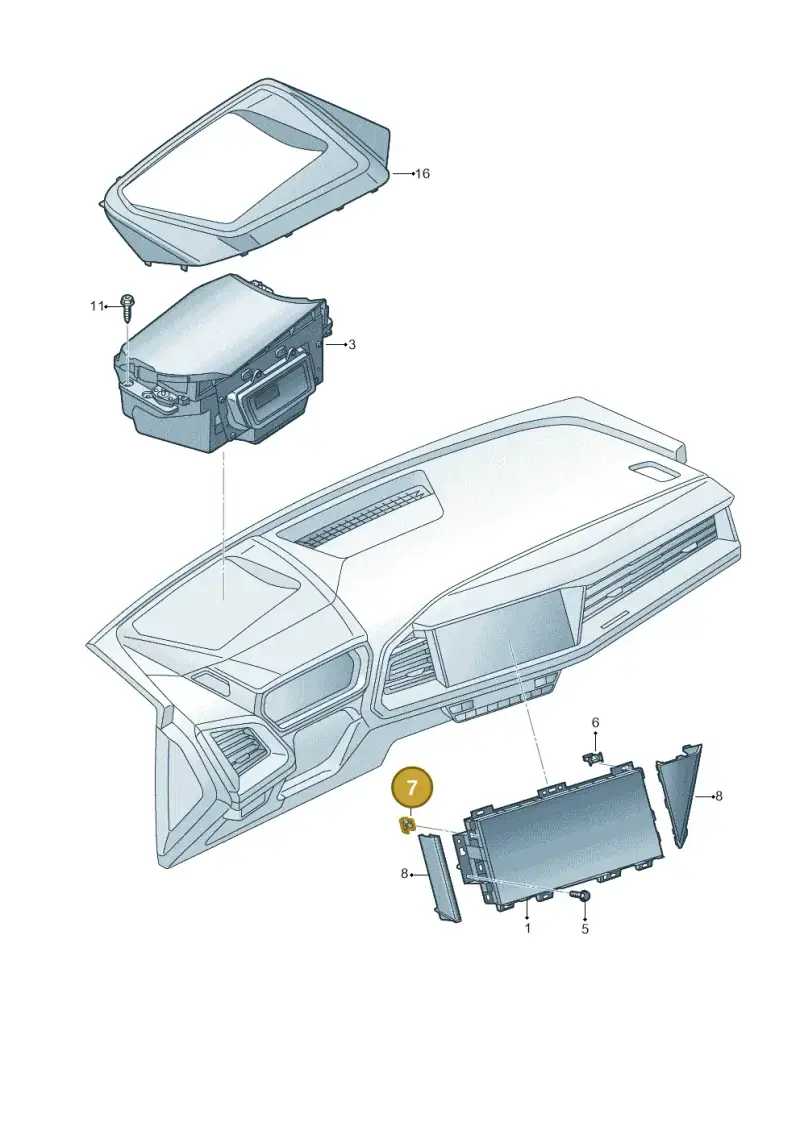 8S0853107A — Audi Q4 Sportback (2021-2022) diagram 89a919000, position 7
