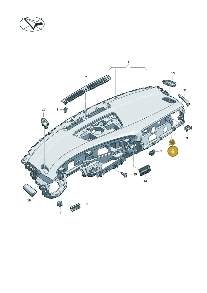 8S0853107A — Audi A5 Limo 2.0 (2024-) diagram 8wk857100, position 6