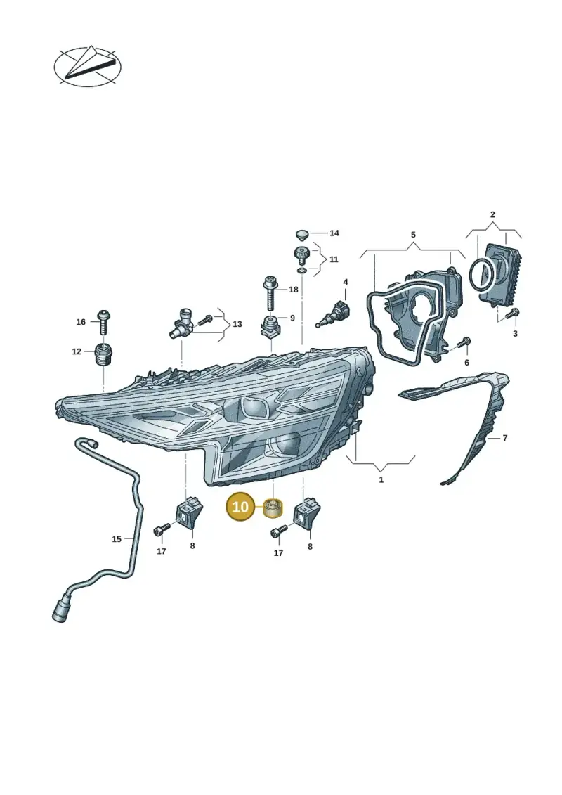 8S0941749 — Audi RS Q8 (2019-2025) diagram 429941015, position 10