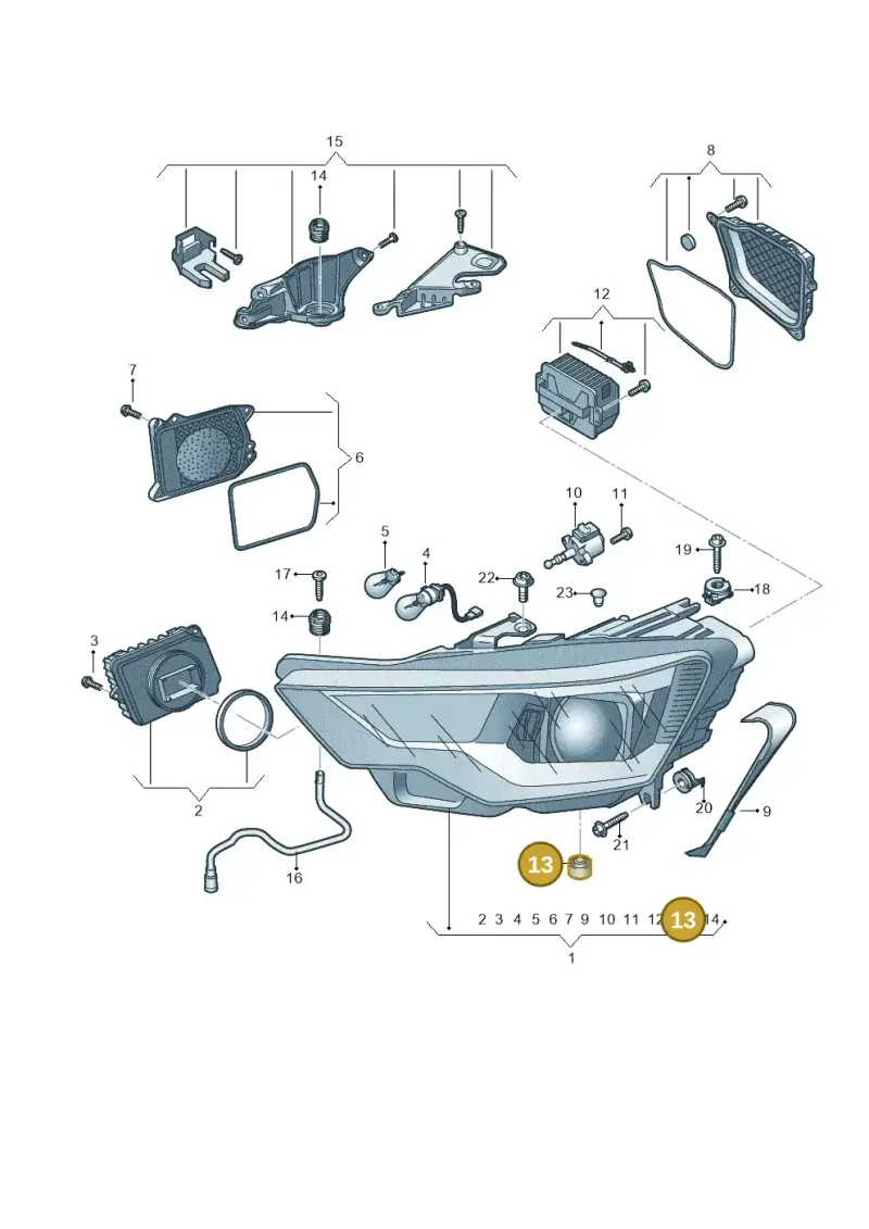 8S0941749 — Audi A6 (2018-2025) diagram 430941000, position 13