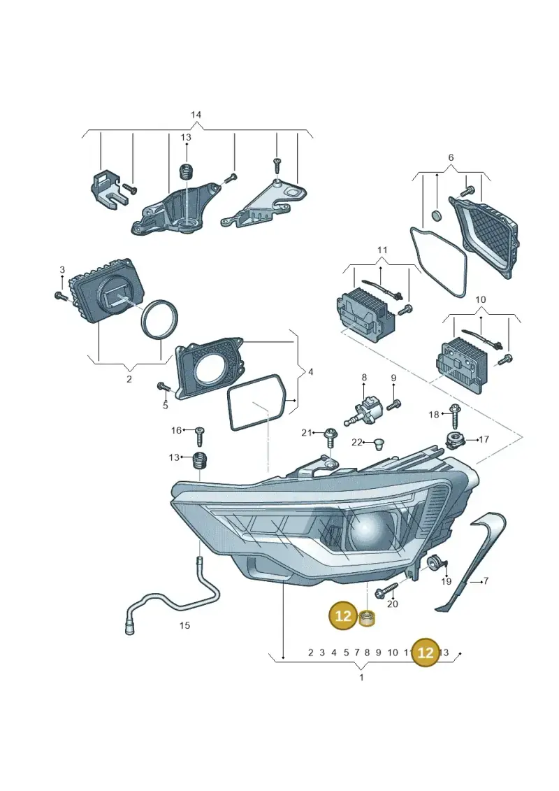8S0941749 — Audi A6 (2018-2025) diagram 430941050, position 12