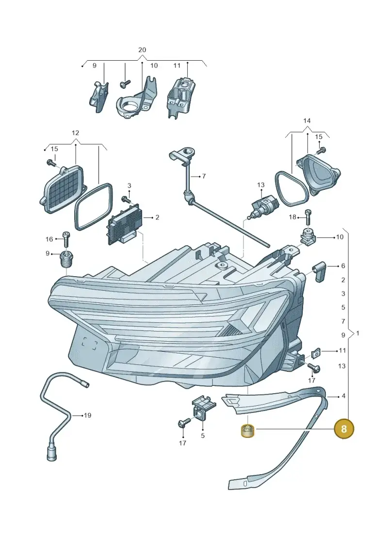 8S0941749 — Audi Q4 Sportback (2021-2025) diagram 89a941000, position 8