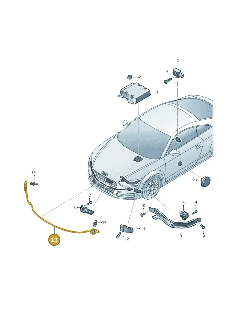 8S0959121A — Audi TTRS Coupe (2016-2023) diagram 850959300, position 13