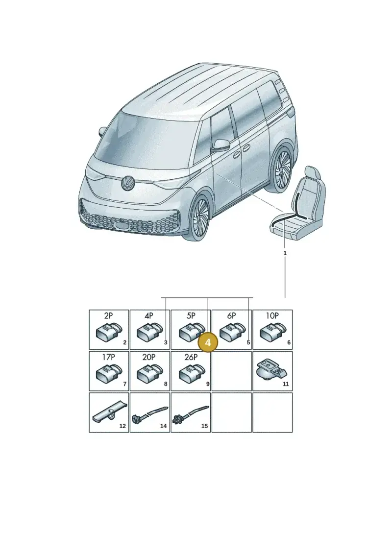 8S0972705 — Volkswagen ID. Buzz (2022-2025) diagram 15a972250, position 4