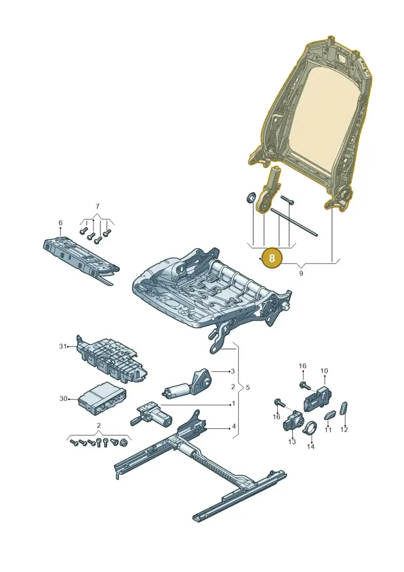 8S7959762B — Audi Q7 (2015-2025) diagram 859959220, position 8