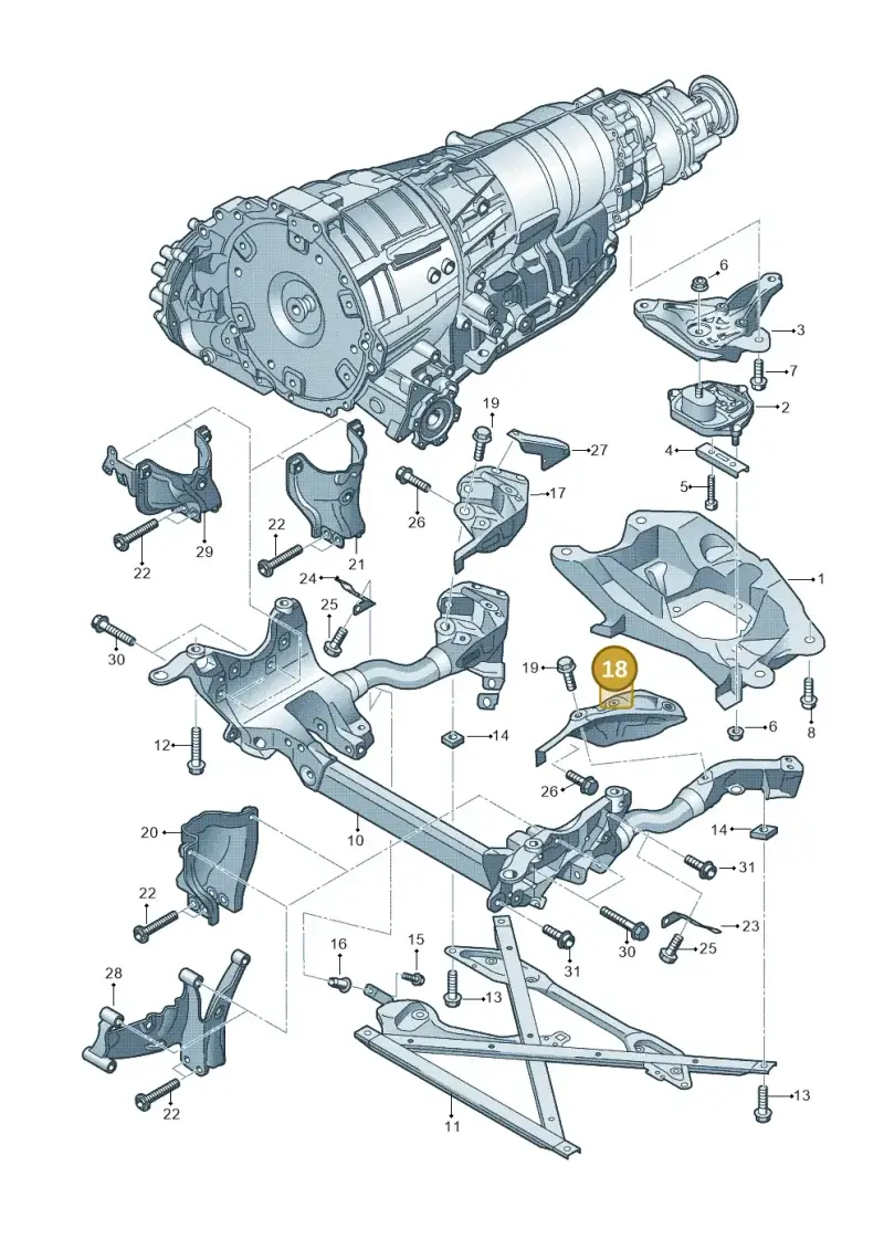 8T0399299E — Audi RS5 Coupe (2010-2015) diagram 620399700, position 18