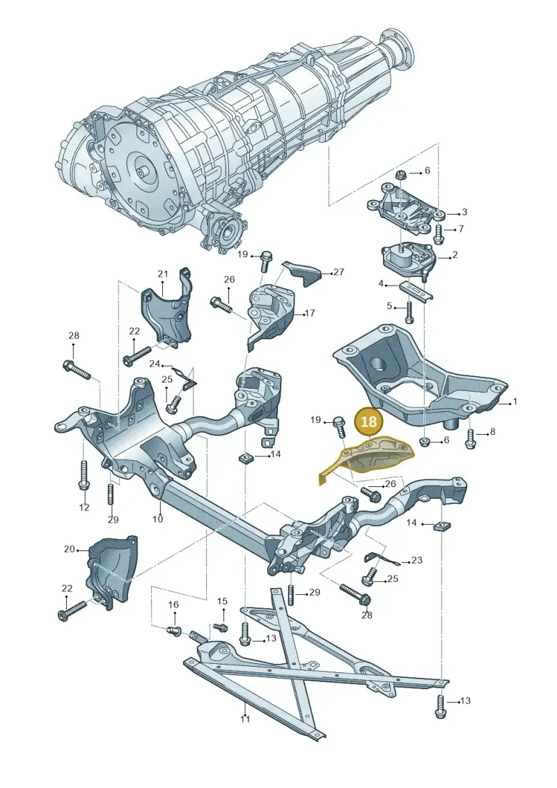 8T0399299E — Audi A4 Av. Allroad (2008-2016) diagram 673399300, position 18