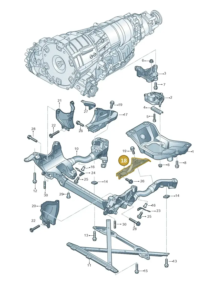 8T0399299E — Audi RS5 Coupe (2010-2015) diagram 695399750, position 18