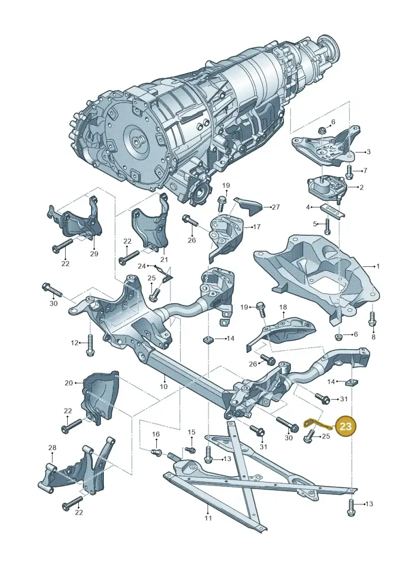 8T0399379A — Audi Q5 qu. 2.0 TDI (2008-2012) diagram 620399700, position 23