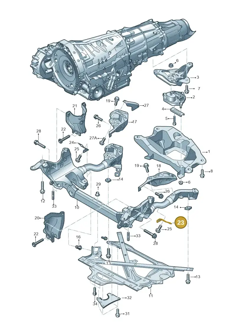 8T0399379A — Audi A5 Cabrio 2.0 (2011-2017) diagram 670399700, position 23